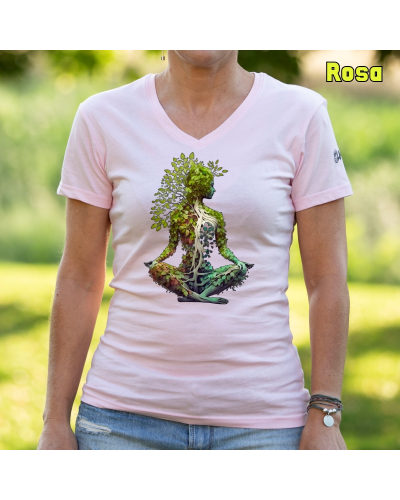 Camiseta Mujer Manga Corta-Pacha Mama Lavanda