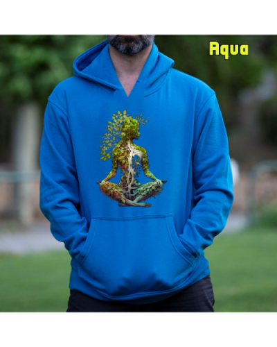 Sudadera Hombre Capucha-Pacha Mama Aqua