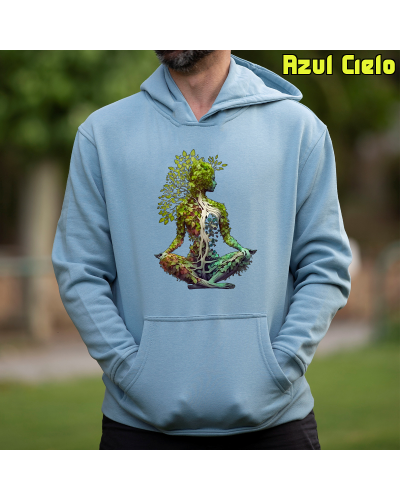 Sudadera Hombre Capucha-Pacha Mama Lavanda