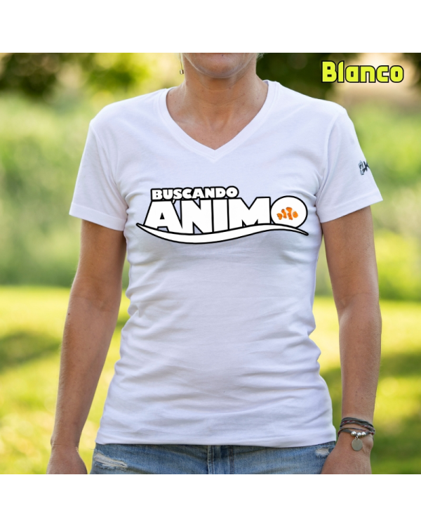 Camiseta Mujer Manga Corta-Anemo Blanco