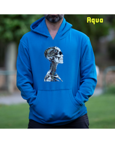 Sudadera Hombre Capucha-Future Aqua