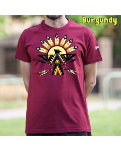 Camiseta Hombre Manga Corta-Navajo Burgundy