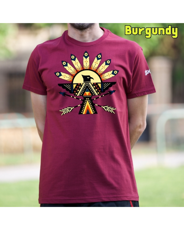 Camiseta Hombre Manga Corta-Navajo Burgundy