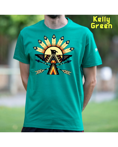 Camiseta Hombre Manga Corta-Navajo VerdeBotella