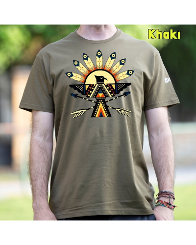 Camiseta Hombre Manga Corta-Navajo VerdeBotella