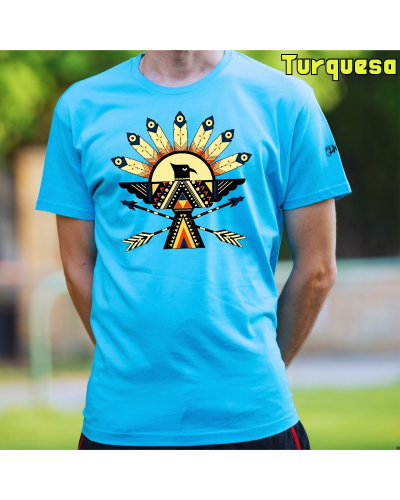 Camiseta Hombre Manga Corta-Navajo VerdeBotella