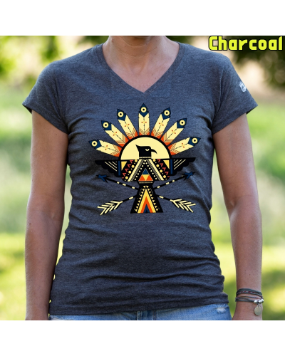Camiseta Mujer Manga Corta-Navajo Charcoal