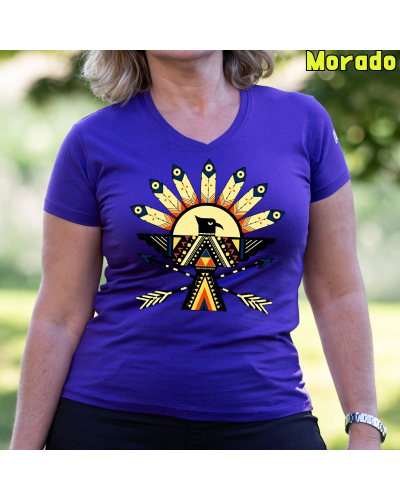 Camiseta Mujer Manga Corta-Navajo VerdeBotella