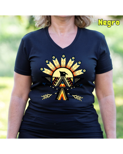 Camiseta Mujer Manga Corta-Navajo VerdeBotella