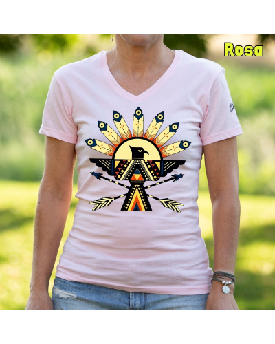 Camiseta Mujer Manga Corta-Navajo VerdeBotella