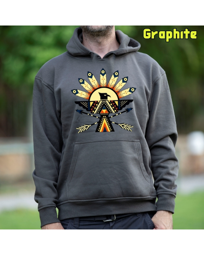 Sudadera Hombre Capucha-Navajo VerdeBotella