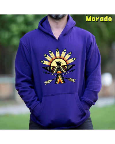 Sudadera Hombre Capucha-Navajo VerdeBotella