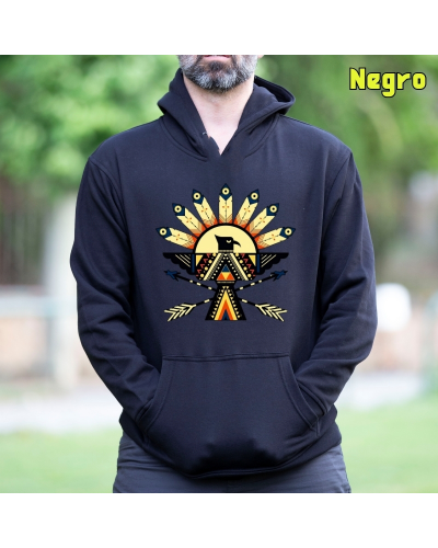 Sudadera Hombre Capucha-Navajo VerdeBotella