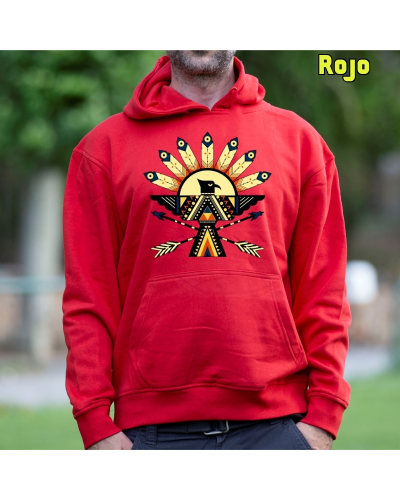 Sudadera Hombre Capucha-Navajo VerdeBotella