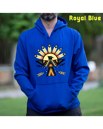 Sudadera Hombre Capucha-Navajo VerdeBotella