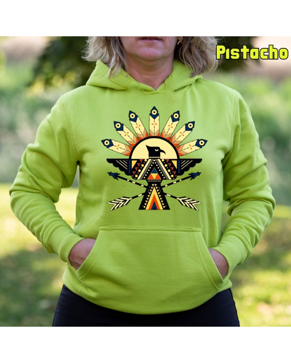 Sudadera Mujer Capucha-Navajo Pistacho