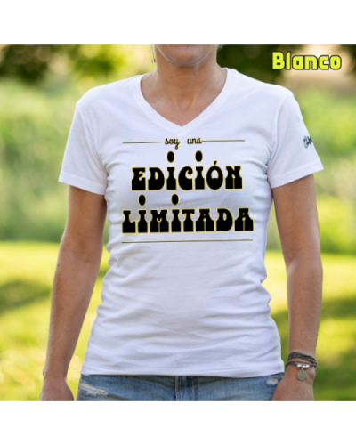 Camiseta Mujer Manga Corta-Edición Limitada Blanco
