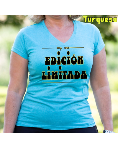 Camiseta Mujer Manga Corta-Edición Limitada Turquesa