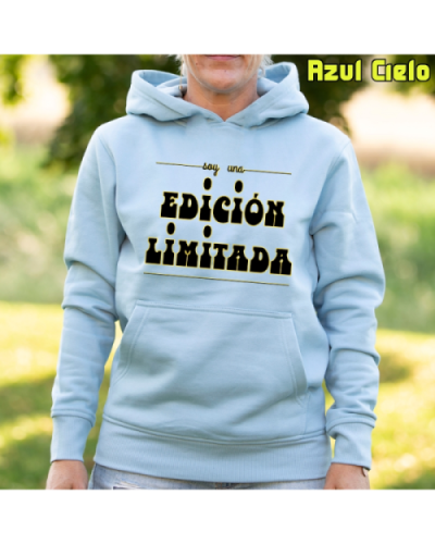 Sudadera Mujer Capucha-Edición Limitada AzulCielo