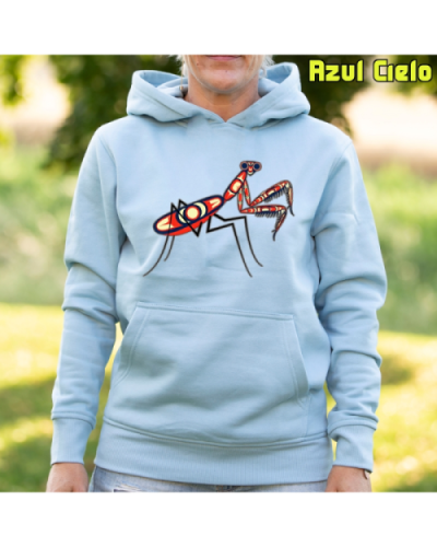 Sudadera Mujer Capucha-Amantis AzulCielo