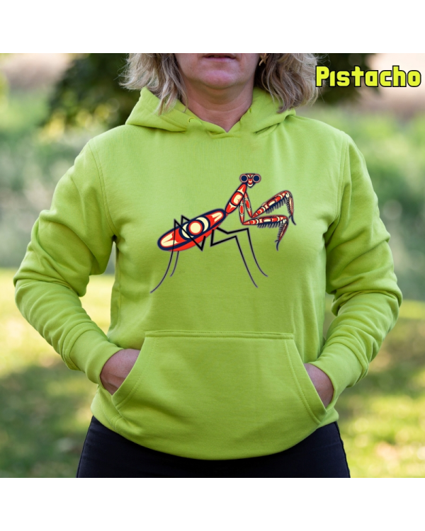 Sudadera Mujer Capucha-Amantis Pistacho