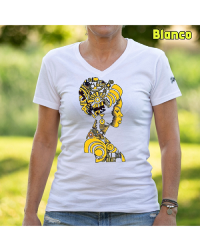 Camiseta Mujer Manga Corta-Himba Blanco