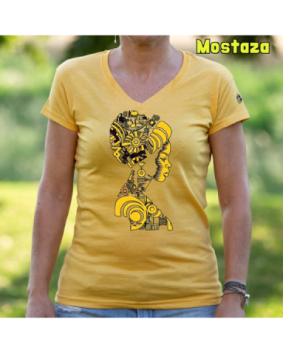 Camiseta Mujer Manga Corta-Himba Mostaza