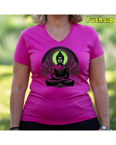 Camiseta Mujer Manga Corta-Buda Lavanda