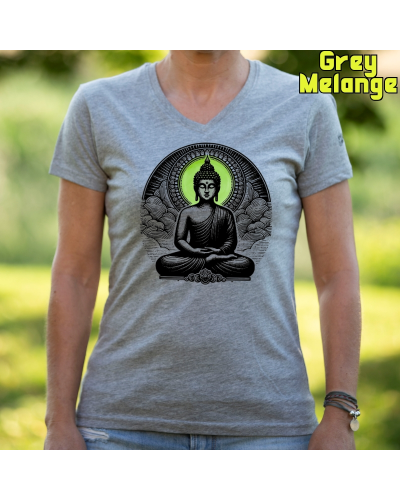 Camiseta Mujer Manga Corta-Buda Lavanda