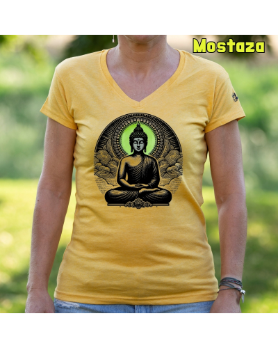 Camiseta Mujer Manga Corta-Buda Lavanda