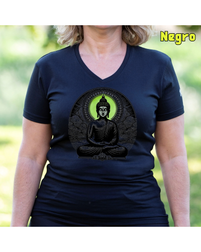 Camiseta Mujer Manga Corta-Buda Lavanda