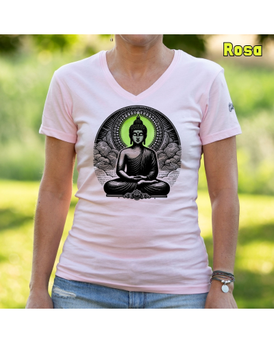 Camiseta Mujer Manga Corta-Buda Lavanda