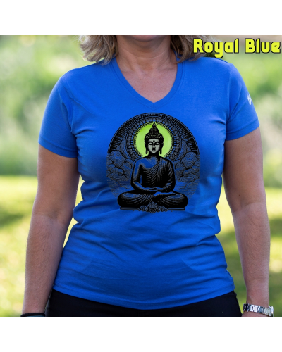 Camiseta Mujer Manga Corta-Buda Lavanda