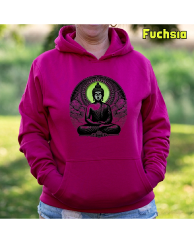 Sudadera Mujer Capucha-Buda Fuchsia