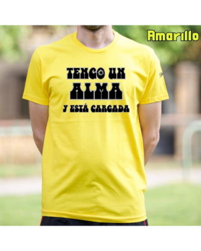 Camiseta Hombre Manga Corta-Alma Cargada Amarillo