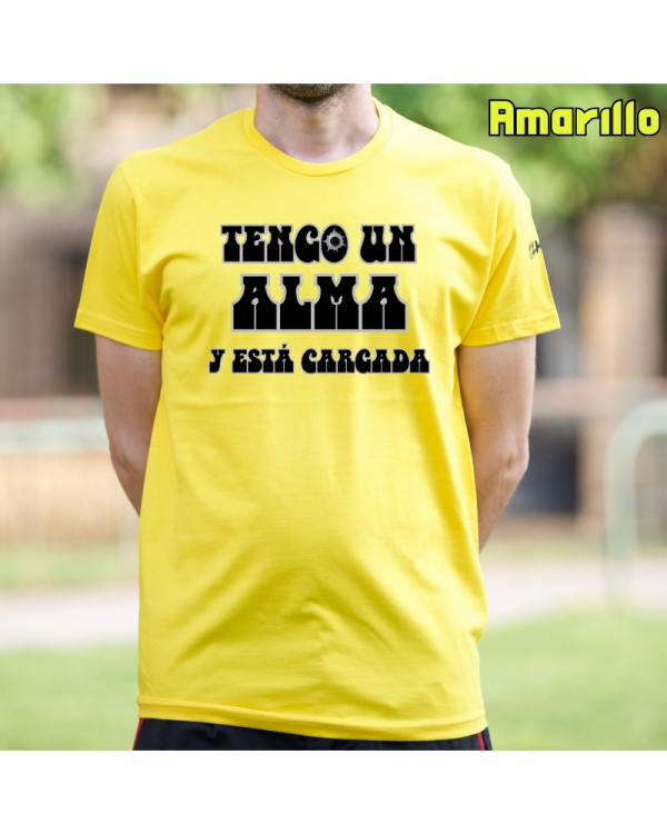 Camiseta Hombre Manga Corta-Alma Cargada Amarillo