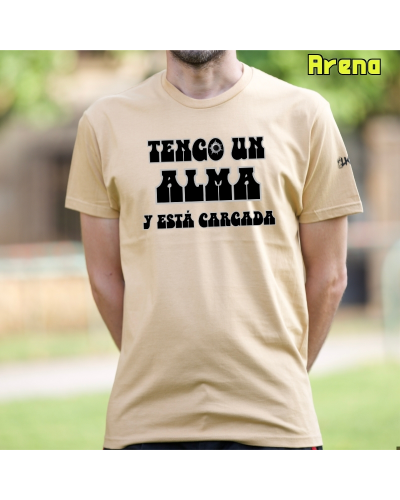 Camiseta Hombre Manga Corta-Alma Cargada Turquesa