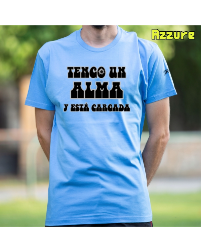 Camiseta Hombre Manga Corta-Alma Cargada Turquesa
