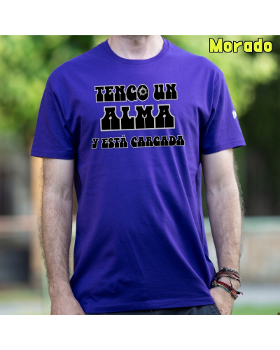 Camiseta Hombre Manga Corta-Alma Cargada Turquesa