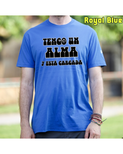 Camiseta Hombre Manga Corta-Alma Cargada Turquesa