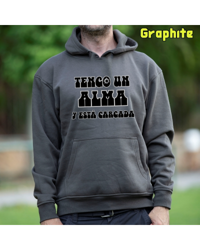 Sudadera Hombre Capucha-Alma Cargada Lavanda