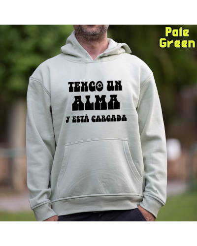 Sudadera Hombre Capucha-Alma Cargada Lavanda