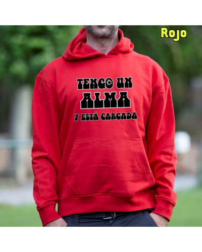 Sudadera Hombre Capucha-Alma Cargada Lavanda