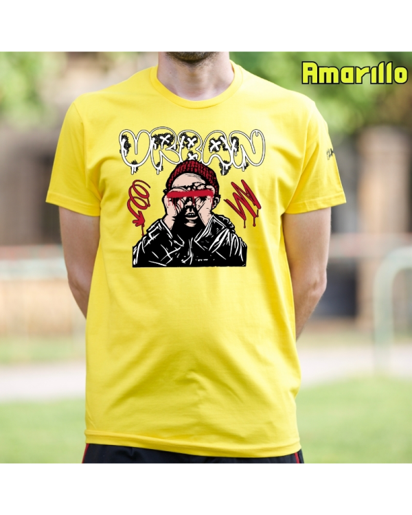 Camiseta Hombre Manga Corta-Urban Amarillo