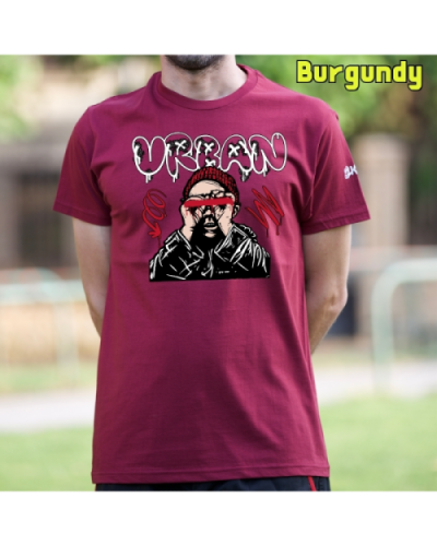 Camiseta Hombre Manga Corta-Urban Burgundy