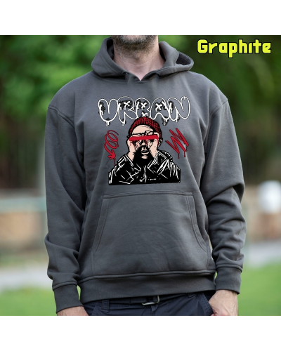 Sudadera Hombre Capucha-Urban Negro