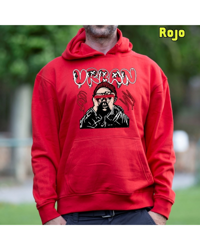 Sudadera Hombre Capucha-Urban Negro