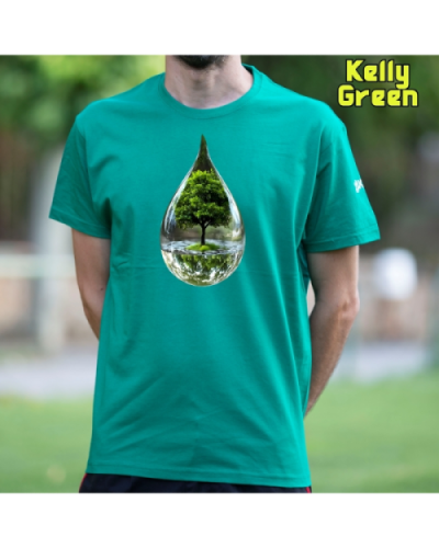 Camiseta Hombre Manga Corta-Gota KellyGreen