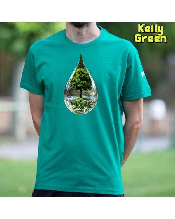 Camiseta Hombre Manga Corta-Gota KellyGreen