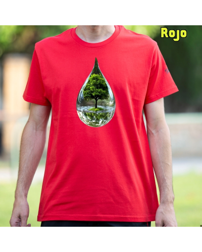 Camiseta Hombre Manga Corta-Gota KellyGreen